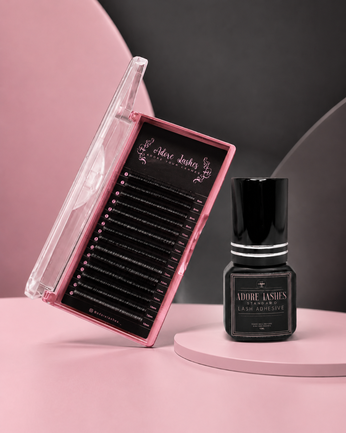 Lash and glue combo